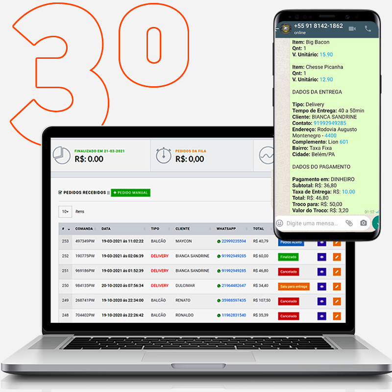 Ilustração de recebimento de pedidos